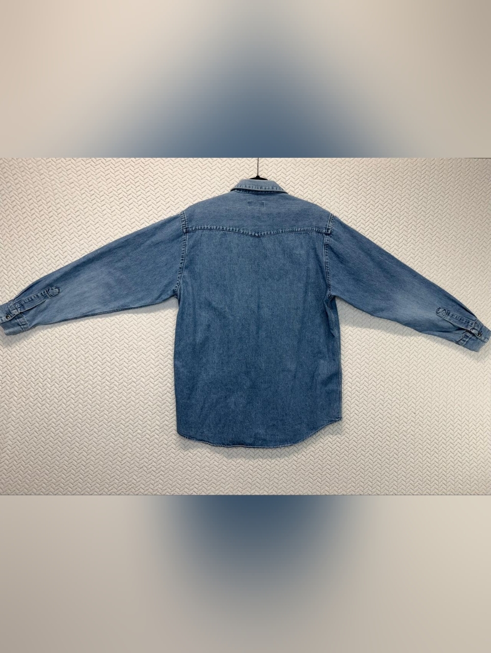 RARE Santa Fe Dry Goods Women Denim Western Shirt sz Large Made In HONG KONG EUC - Picture 6 of 14